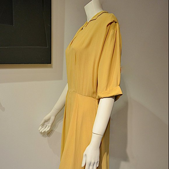 Vintage 80's Taryn Dechellis Straw Polo Midi Dress - Picture 4 of 9